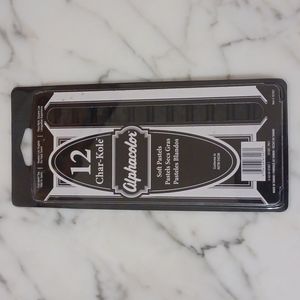 Alphacolor 12 char-kole soft pastels set of 12 charcoal soft pastels new w/ tags